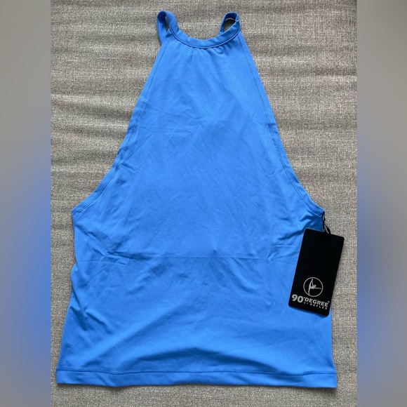 NWT 90 Degree By Reflex Womens Strappy Open Back Workout Tank Top XS - Picture 2 of 4